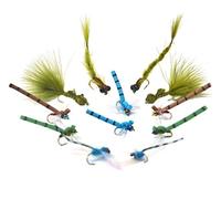 Outdoor Planet 12/16 / 24 Caddisflies/Mayfly/Attractor Nymph/Dragonflies and Damselflies/Stonefly/Hopper/Salmonfly/Dry Flies for Trout Fly Fishing Flies Lure Assortment