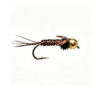 Outdoor Planet Flashback Pheasant Tail Gold Bead Nymph Fly Assortment - 12 Pack Trout Fishing Flies, Sizes #12#14#16#18, Hand-Tied Fly Fishing Nymphs for Trout, Rainbow Trout & Brown Trout
