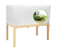 Outdoor Plant Blanket - Frost Cloth, Rectangular Plant Box Cover, Drawstring Plant Cover | Rectangular Planter Frost Cover, Outdoor Plant Frost Proof Garden Net, Balcony Window Sill