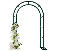 Outdoor Plant Climbing Arch, Wedding Ceremony Arch 2.0m-2.30m Height, Metal Garden Arbor in Dark Green (W120 x H220cm) - Perfect for Events & Landscaping