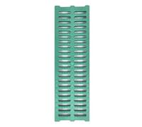 Outdoor Plastic Drain Cover - Sturdy Linear Trench Grate for Yard, Garage, Garden, Deck - Narrow Rainwater Strainer Blocks Debris (Green, 20cm x 50cm / 7.9" x 19.7")