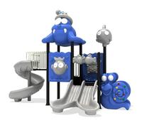 Outdoor Plastic Slide, Thickened Cartoon-Themed Children's Slide, Large-Scale Ocean-Themed Outdoor Equipment for Kindergartens(A10)