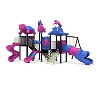 Outdoor Plastic Slide, Thickened Cartoon-Themed Children's Slide, Large-Scale Ocean-Themed Outdoor Equipment for Kindergartens(A3)