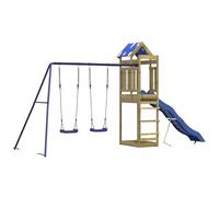 Outdoor Playset Garden Playhouse Playground Equipment Solid Wood Pine vidaXL