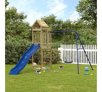 Outdoor Playset Impregnated Wood Pine Berkfield Home Brown One Size