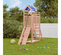 Outdoor Playset natural douglas wood 52.5x229x215cm play tower w/ ladder & fun
