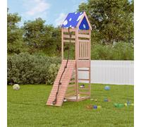 Outdoor Playset Natural Solid Douglas Wood 52.5x175x265 cm Kids Tower Playhouse