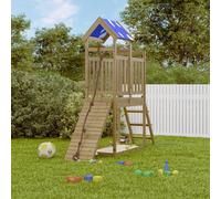 Outdoor Playset Natural Solid Impregnated Pine 52.5x229x215 cm ClimbingPlayTower