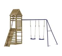 Outdoor Playset Playhouse Play Tower Garden Playground Set Solid Wood vidaXL