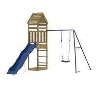 Outdoor Playset Playhouse Play Tower Garden Playground Set Solid Wood vidaXL