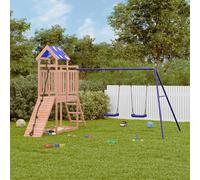 Outdoor Playset Solid Douglas Wood Blue 313x248x215 cm Kids Climbing Swing Slide