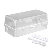 Outdoor plug box - Power socket cover lockable, cable box tight | Sturdy box for extension cords and power cables, water resistant protection for outdoor electrical outlets in humid, cold or windy
