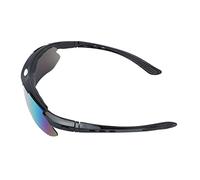 Outdoor Polarized Fishing Glasses for Mountain Biking and Cycling Soft Rubber Nose Rest High Impact Resistance (Glossy Black)