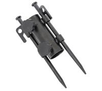 Outdoor Pole Holder Metal Adjustable Clamp for Shade Sails | Double Nut Fixing, Manual Tightening Knobs, Black Finish, for Canopy Poles, Terrace and Beach Setups