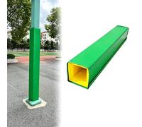 Outdoor Pole Padding Covered All Sides, 6ft Self Adhesive Foam Bumper Pillar Sleeve for Garage Basement, 1" Thick, Multi-Color, Square (11"x11")