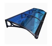 Outdoor Polycarbonate Awning Canopy for Front Door UV & Rain Protection 80cm x 400cm Curved Shelter Outdoor Awning for Home Entrance Weather Resistant