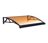 Outdoor Polycarbonate Canopy Awning 120x160cm UV Protection for Doors Balconies Entrance; Rain Shelter for Home Entryway Weather Resistant Design.