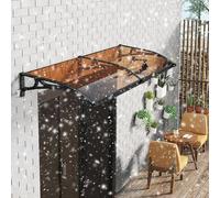 Outdoor Polycarbonate Cover,Window Door Awning Canopy,UPF 50+,Hollow Sheet, Outdoor Overhead Awning Canopy Exterior, Polycarbonate Awnings for Patio, Porch, Deck