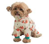 Outdoor Polyester Puppy Waterproof Glisten Full Body Four-Leg Raincoat Doggie Hooded Rain Gear Jumpsuit for Small Extral Small Dog Teddy, Pug, Chihuahua, Shih Tzu, Yorkshire Terriers A-White 5XL