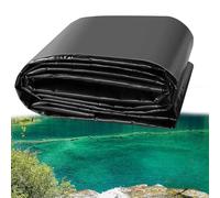 Outdoor Pond Liner 5mil Black Waterproof Polyethylene Membrane for Fish Ponds Streams Fountains & Artificial Lakes - Perfect for Small Ponds (10x12m)
