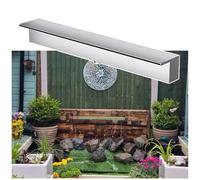 Outdoor Pond Waterfall Spillway Stainless Steel Aquasca Cascade 20" Spray Outlet for 12-72" Waterfalls Durable Garden Overflow Feature Silver Finish
