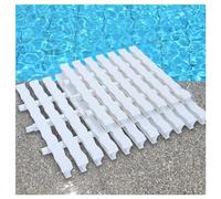 Outdoor Pool Drainage Grate Cover - 6PCS Durable PPS Plastic Strips, 30x100CM Overflow Grating for Indoor/Outdoor Water Drainage, Ideal for Swimming Pools & Water Activit