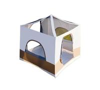 Outdoor pop-up canopies for camping, hanging tents inside with straight legs sunshades and instant awning(Brown)