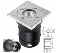 Outdoor Porch Guide Light Recessed Garden Drive Over Porch Walkway IP67 GU10 LED