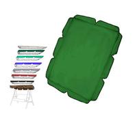 Outdoor Porch Swing Canopy Replacement Cover - Waterproof Sun Shade for 2/3 Seat Patio Swing - Dark Green Silver Coated Cloth (190x132cm/75x52in)