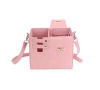 Outdoor Portable Crossbody Water Cup Storage Bag, Leather Cup Carrier Bag with Adjustable Shoulder Strap, PU Leather Women's Cross body Bags Handbag with Card Slots, Leather Water Bottle Holder(Pink)