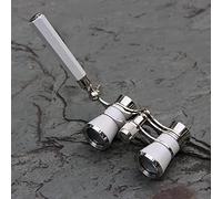 Outdoor Portable Glass Binoculars 3 x 25 Theater Optics Handheld Telescope for Adults Kids Women White