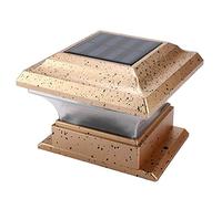 Outdoor Post Lantern Modern Exterior Pillar Lamp Solar Post Cap Lights Solar Powered LED Waterproof Garden Security Lamp(Positive white light)