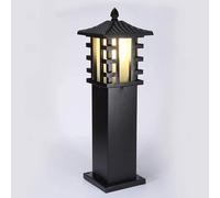 Outdoor Post Lights Classic Waterproof Garden Bollard Lamp High Pole Japanese-Style Column Lantern Aluminum Driveway Decor