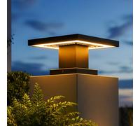 Outdoor Post Lights Modern 3000K LED Column Caps Lights Waterproof Outside Housing Pillar Lights Hard Wired Landscape Pathway Lamp Fence Deck Caps Lanterns For Gate Mailbox Pier Pedestal Lighting