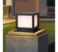 Outdoor Post Lights With Waterproof Glass Panels Column Pillar Lamps Square Pillar Lights Hard Wired Modern Column Path Lighting Waterproof Posts Lamp Lantern For Patio Entrance Deck Fence Pier Lights