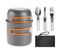 Outdoor Pot Tableware Kit Aluminum Alloy Travel Cutlery Utensils with