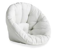 Outdoor Pouf Armchair White one size