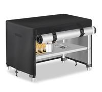 Outdoor Prep Table Cover with Split Zipper - Waterproof Stainless Steel Metal Table Cover - Outdoor Dining Table Cover - Grill Table Cover - Grill Cart Cover - 46"L x 24"W x 32"H