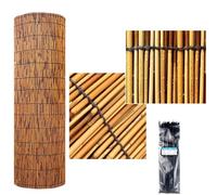 Outdoor Privacy Bamboo Fencing Rolls - Weatherproof Garden Divider Panels Decorative Sun Blocking Solution (5 x 32.8ft) for Enhanced Yard Privacy