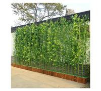 Outdoor Privacy Fence Artificial Bamboo Plant Screen with Wood Base, Upright Uv Resistant Room Divider Temporary Privacy Wall Faux Plants, Green Simulation Plants ( Color : L 150cm/59 in-24 Pole , Siz