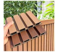 Outdoor Privacy Fence Panel - 1PC Wood Plastic Composite Garden Screening, Freestanding Splicable Decoration for Gate/Balcony - Brown, 22x130 cm