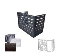 Outdoor Privacy Fence Sn for Air Conditer 3Panel Aluminum Enclosure 120x150x70cm FreeStanding A/C Guard Cover for Garden & Pool Area WeatherResistant HVAC Sn