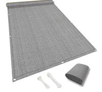 Outdoor Privacy Screen for Balcony 50x1000 cm UV Resistant Windscreen 220g/m² Grey Patio Barrier for Pools Tennis Court Decks & Terraces