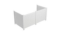 Outdoor Privacy Screen, Freestanding Air Conditioner Fence & Pool Equipment Enclosure, Vinyl Trash Can Hider Kit for A/C Units and Trash Bins