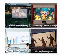 Outdoor Projector Screen - Anti-Crease Video Equipment - 100 Inch Folding Home Theater Screen | for Indoor Party Classroom Bedroom Church School Backyard Camping