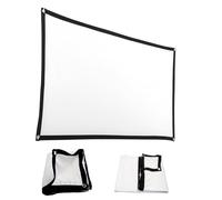 Outdoor Projector Screen Garden Portable Projector Screen, Foldable 4:3/16:9 Projection Screen, Portable Double-Sided Movies Screen for Home School Cinema Theater Outdoor Indoor(White16:9,72