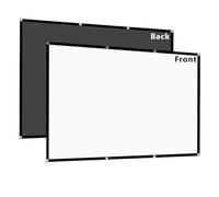 Outdoor Projector Screen Projector Screen 60-150inch White Milk Shred Black Background Wrinkle-Free Design Soft(84 inch)