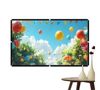 Outdoor Projector Screen - Resistant Fabric, Durable Construction, Wide Viewing Angle, Easy Setup, Portable Display | Large Cinema Screen Solution that Works Anywhere