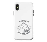 Outdoor Pun My happy place has higher elevation Case for iPhone X/XS