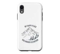 Outdoor Pun My happy place has higher elevation Case for iPhone XR
